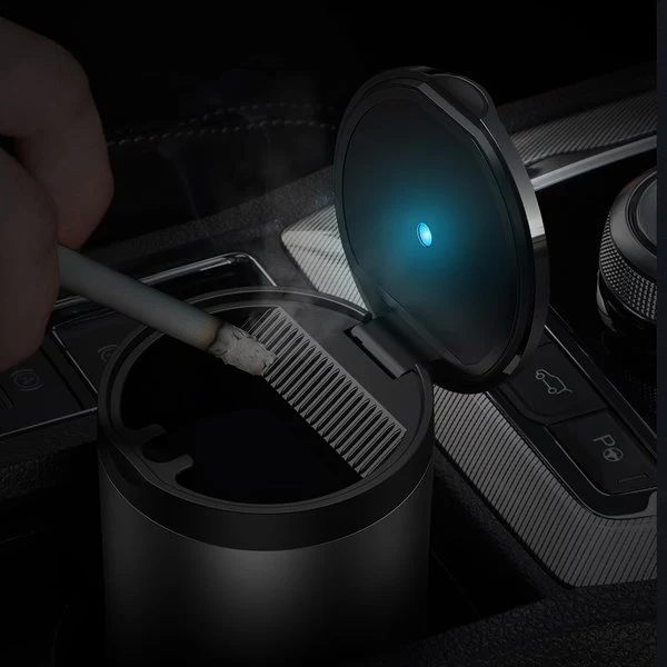 Baseus Premium Car Ashtray | LED-belyst bilaskebeger for kontoret – bilde 4