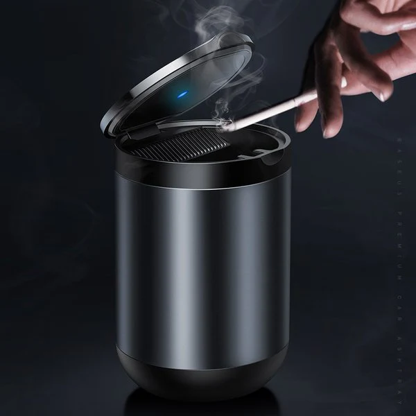 Baseus Premium Car Ashtray | LED-belyst bilaskebeger for kontoret – bilde 6
