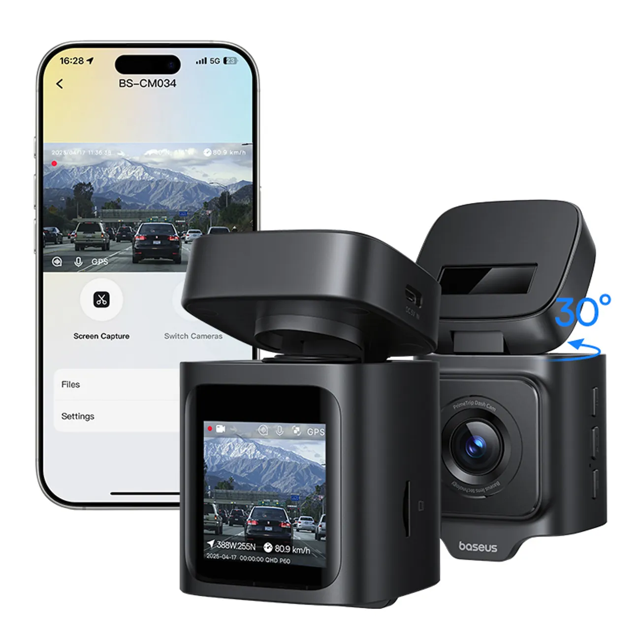 Baseus PrimeTrip VD1 Pro | Dashbordkamera 4K – Svart – bilde 2