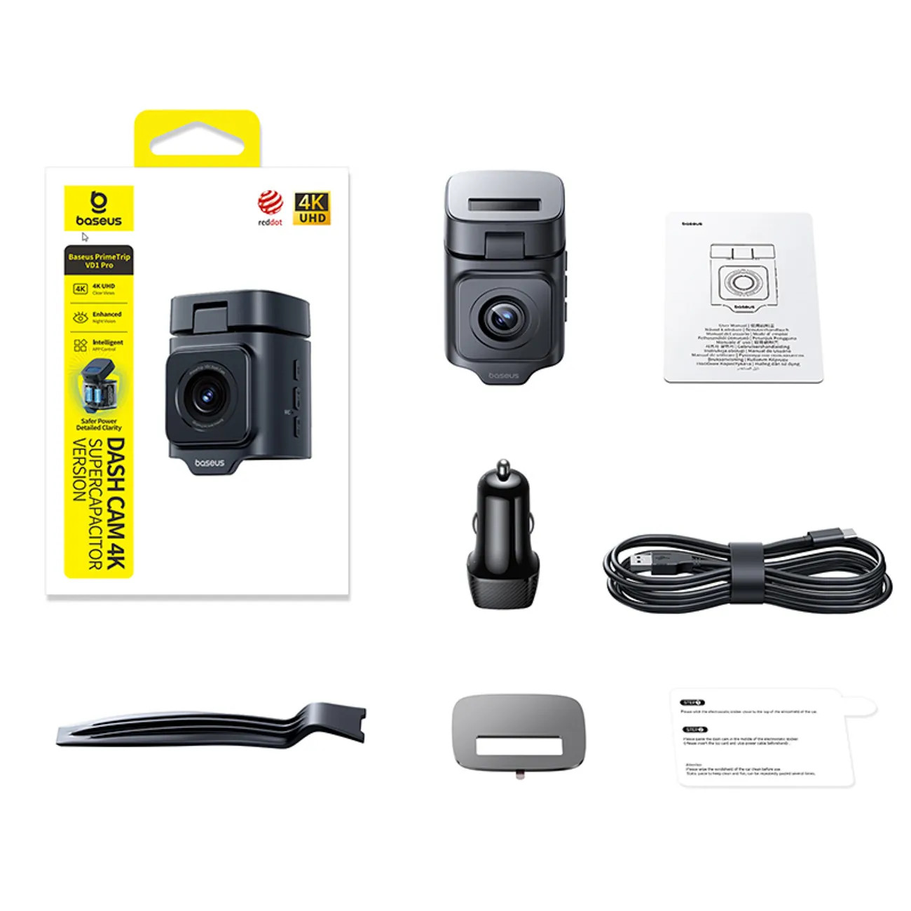 Baseus PrimeTrip VD1 Pro | Dashbordkamera 4K – Svart – bilde 8