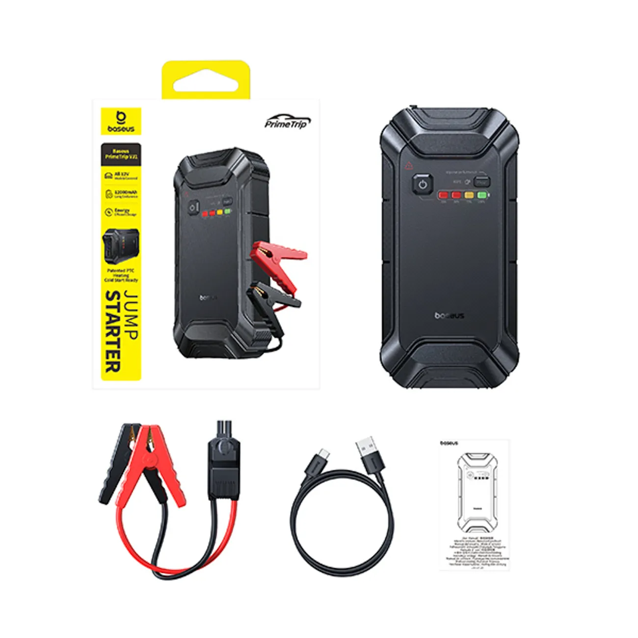 Baseus PrimeTrip VJ1 | Startbooster 12000 mAh – Svart – bilde 5