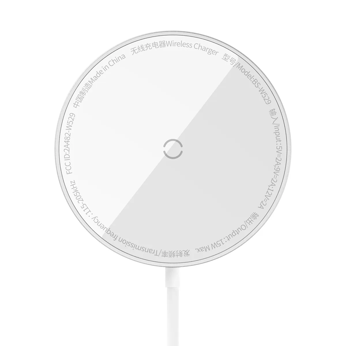 Baseus Simple Mini3 | Trådløs lader 15W – Sølv