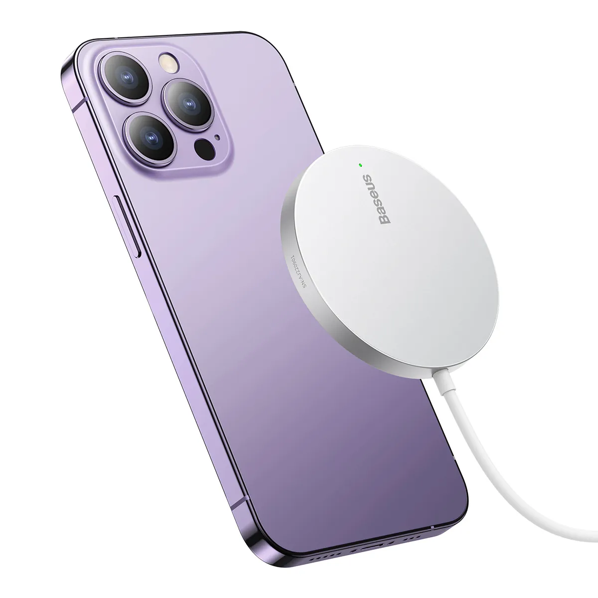 Baseus Simple Mini3 | Trådløs lader 15W – Sølv – bilde 2
