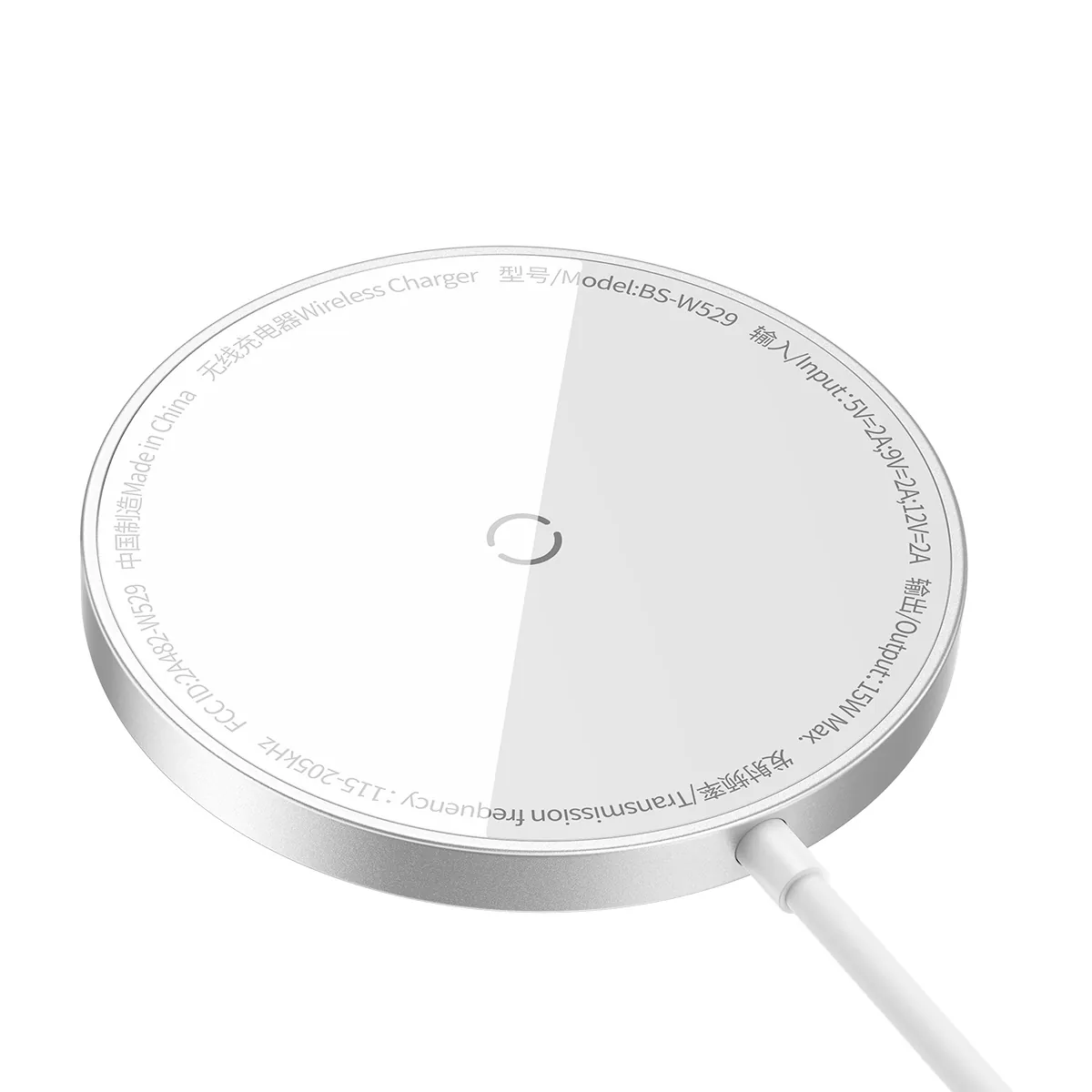 Baseus Simple Mini3 | Trådløs lader 15W – Sølv – bilde 6