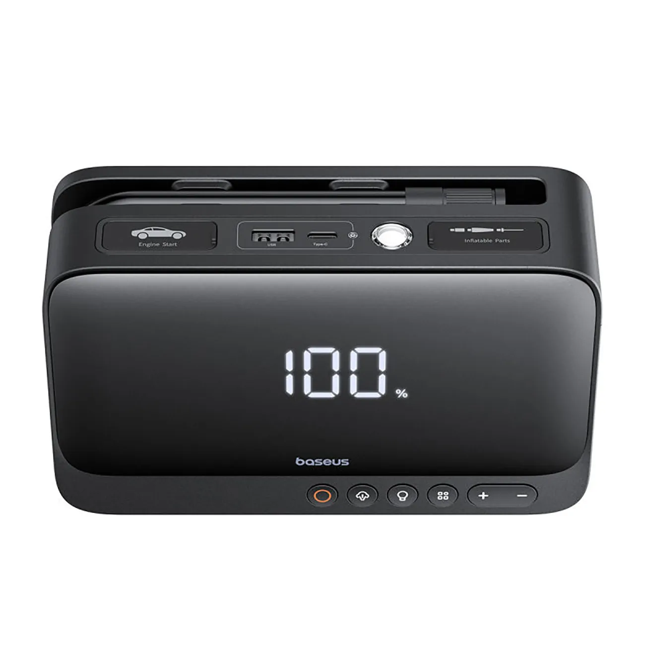 Baseus Super Energy | Startbooster 4-i-1 600A med kompressor, lykt og powerbank – Svart – bilde 3
