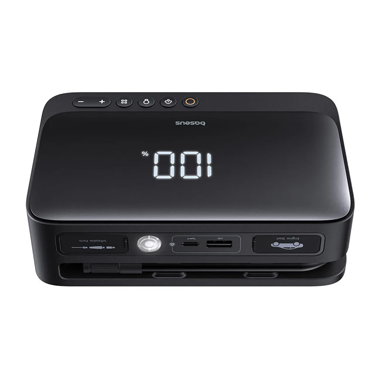 Baseus Super Energy | Startbooster 4-i-1 600A med kompressor, lykt og powerbank – Svart – bilde 4