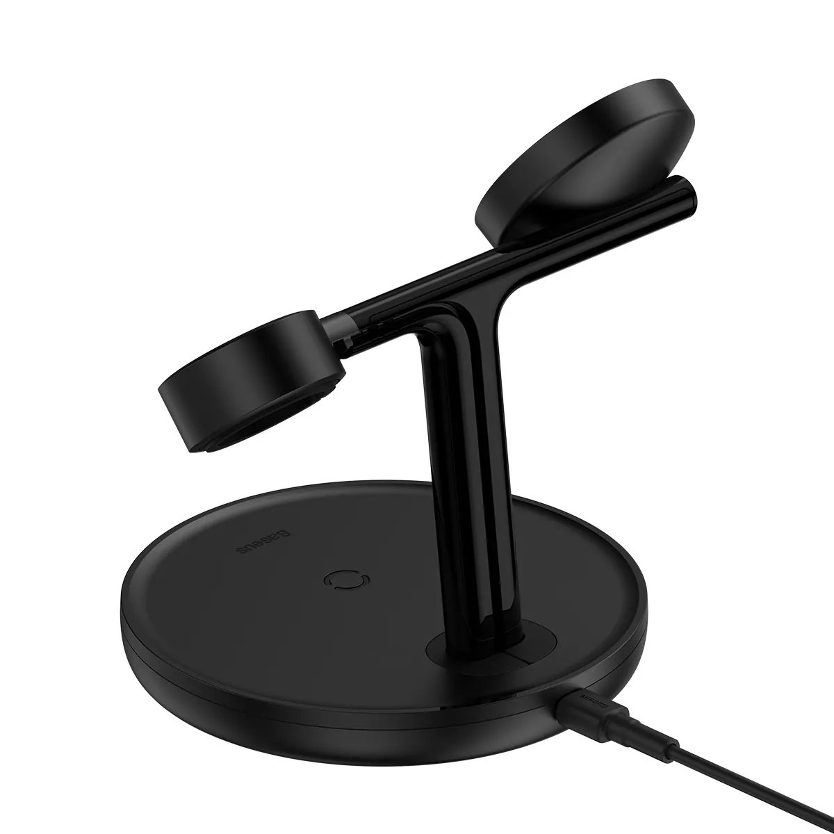 Baseus Swan | Trådløs ladestasjon 3-i-1 for iPhone, Apple Watch og AirPods – Svart – bilde 4