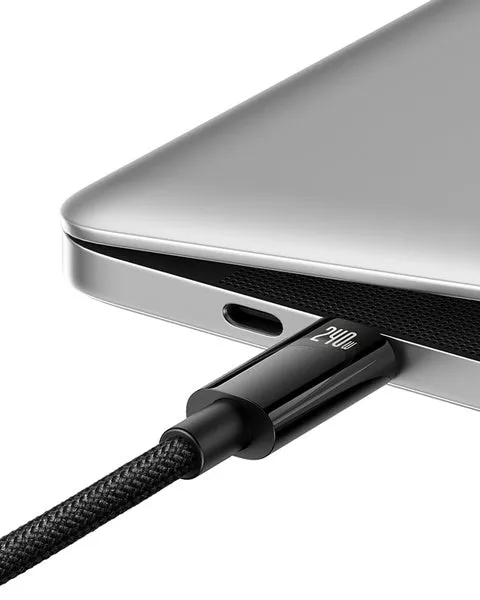 Baseus Tungsten Gold | USB-C Type-C 240W Power Delivery-kabel Samsung AFC Huawei SCP Quick Charge 1m – bilde 2