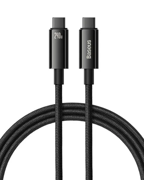 Baseus Tungsten Gold | USB-C Type-C 240W Power Delivery-kabel Samsung AFC Huawei SCP Quick Charge 1m – bilde 3