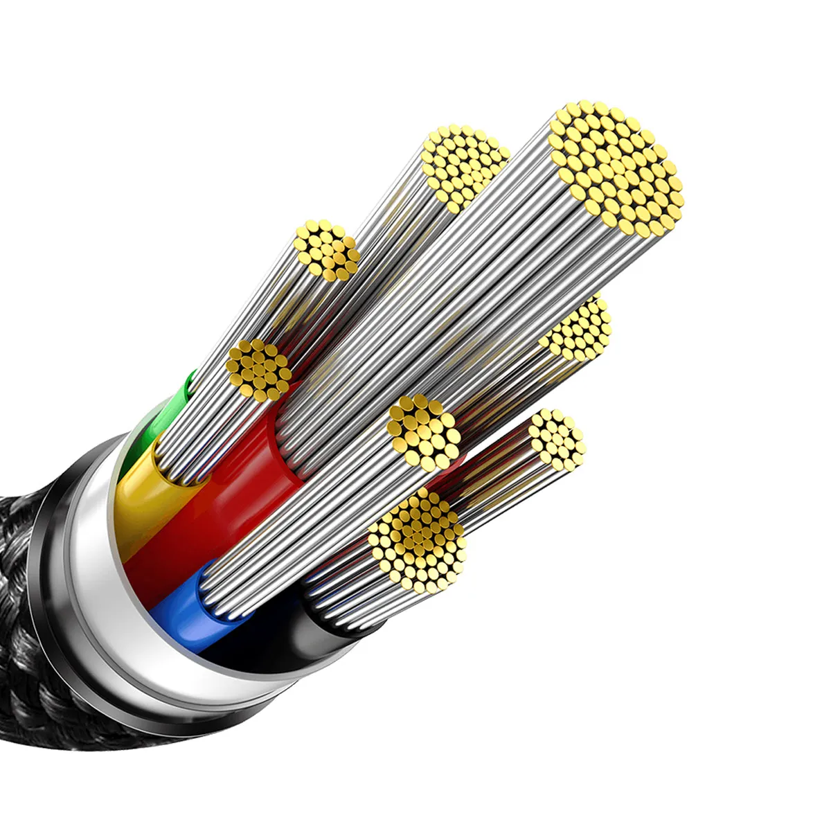 Baseus Tungsten Gold | USB-C Type-C 240W Power Delivery-kabel Samsung AFC Huawei SCP Quick Charge 3m – bilde 6