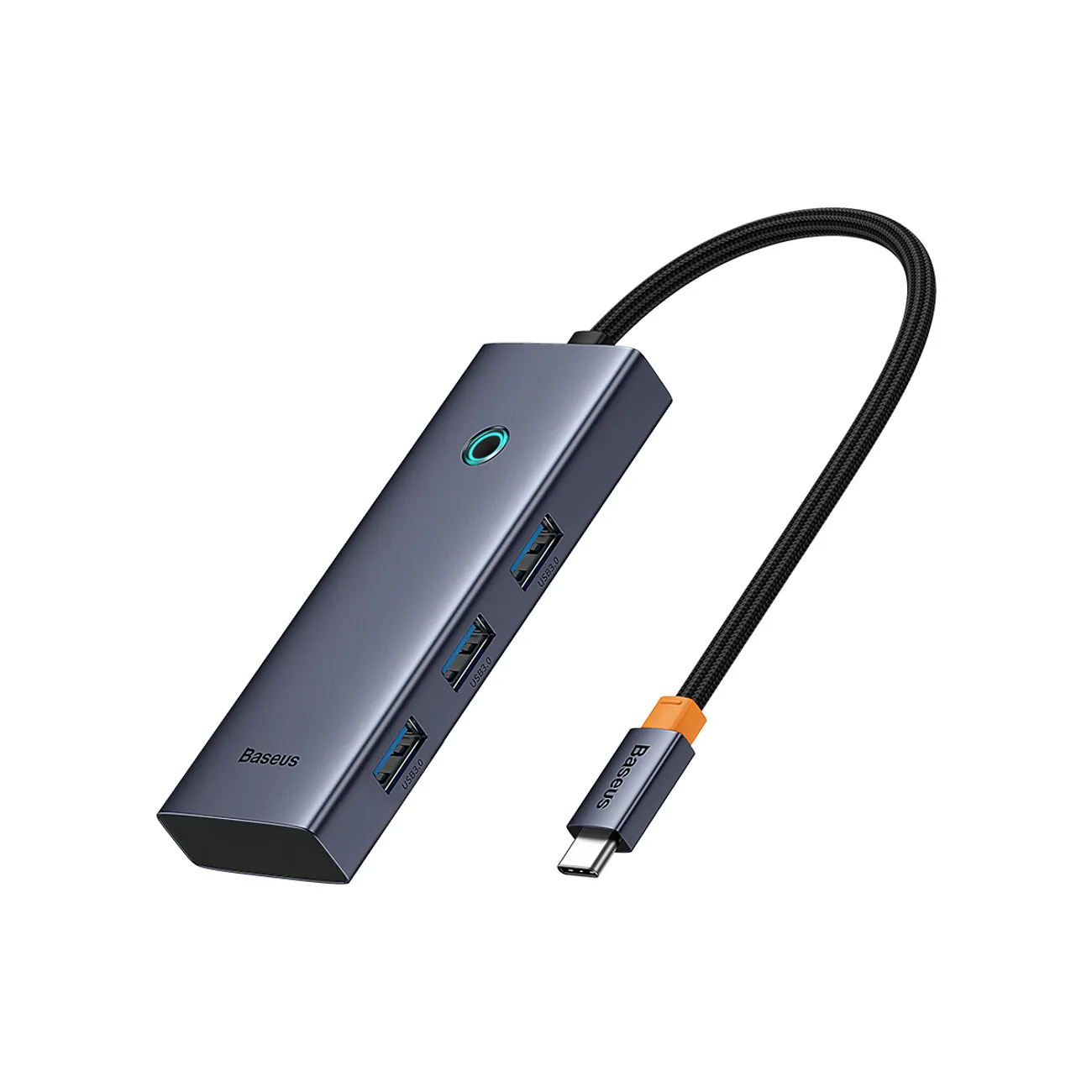Baseus UltraJoy Series | USB-C-hub 5-i-1 HDMI 4K og 4x USB-A 3.0 – Grå – bilde 3