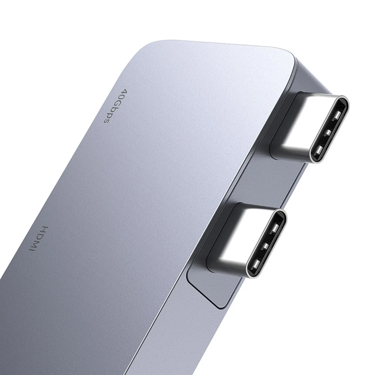 Baseus UltraJoy Series | USB-C-hub 6-i-1 med HDMI 4K og SD/microSD-leser – Grå – bilde 6