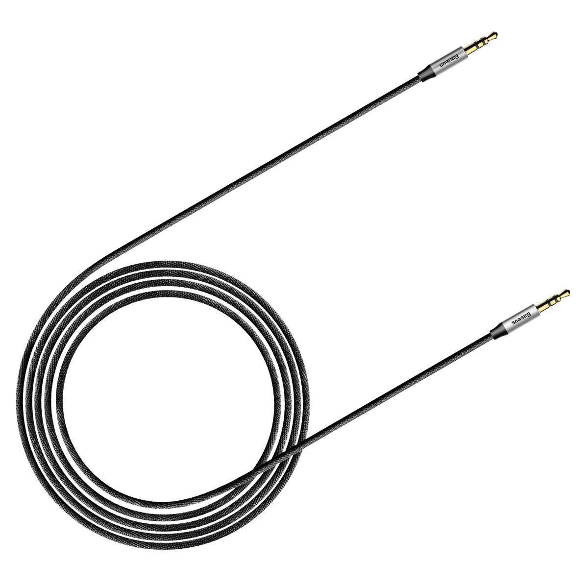 Baseus Yiven M30 | AUX-lydkabel mini-jack 3,5 mm 1,5 m – Sølv/svart – bilde 7