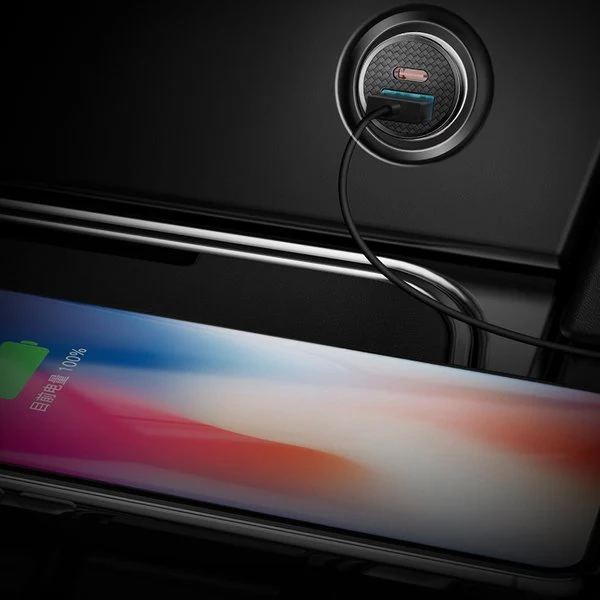 Billader Baseus Circular Plastic | USB-A Type-C USB-C PD 30W QC 3.0 SCP 5A – bilde 2
