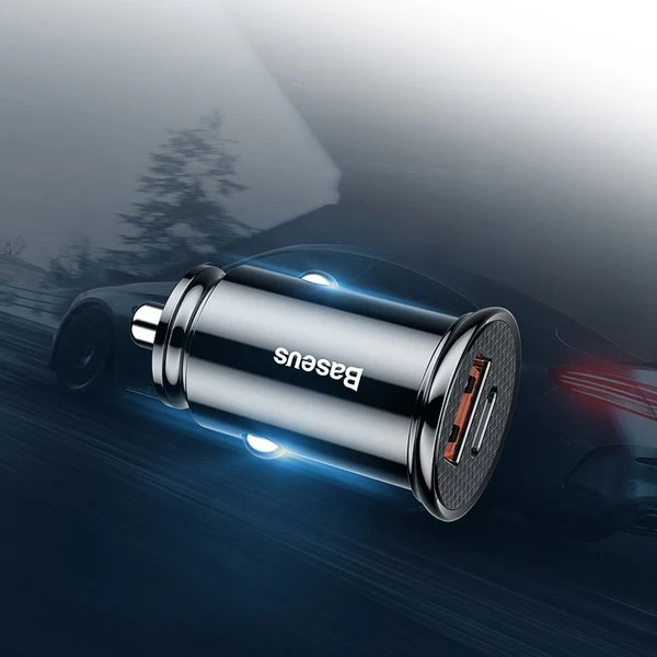 Billader Baseus Circular Plastic | USB-A Type-C USB-C PD 30W QC 3.0 SCP 5A – bilde 5