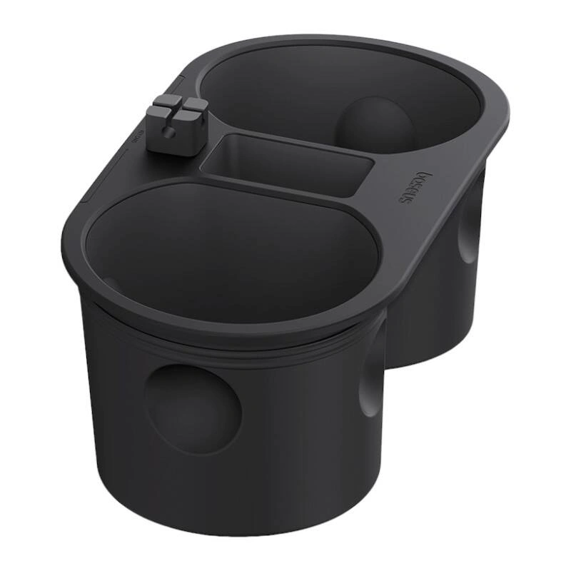 Koppholder innlegg Tesla Model 3 2020 - 2023 / Tesla Model Y 2020 -> │ Grå Baseus T-Space Series Cup Holder for Tesla Twilight Grey – bilde 2