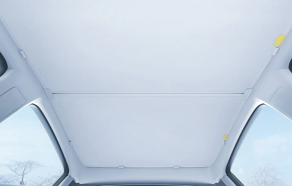 Solskjerm til takvindu Tesla Model Y │ Soltak beskyttelse Baseus T-Space Series Car Skylight Sunshade Double Layer Version Moon White