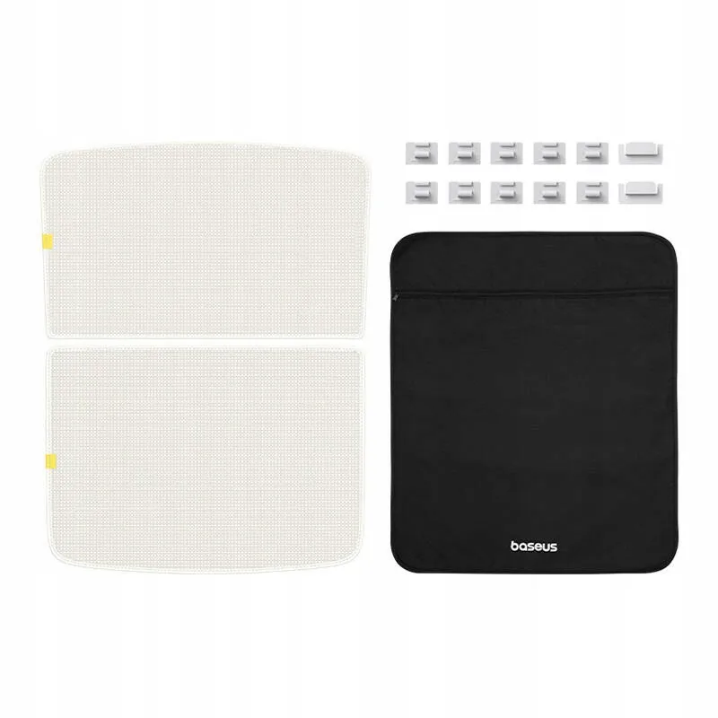 Solskjerm til takvindu Tesla Model Y │ Soltak beskyttelse Baseus T-Space Series Car Skylight Sunshade Double Layer Version Moon White – bilde 10