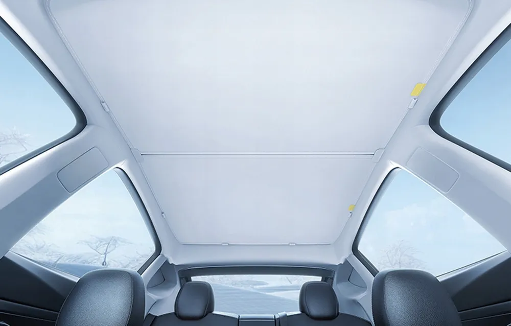 Solskjerm til takvindu Tesla Model Y │ Soltak beskyttelse Baseus T-Space Series Car Skylight Sunshade Double Layer Version Moon White – bilde 3