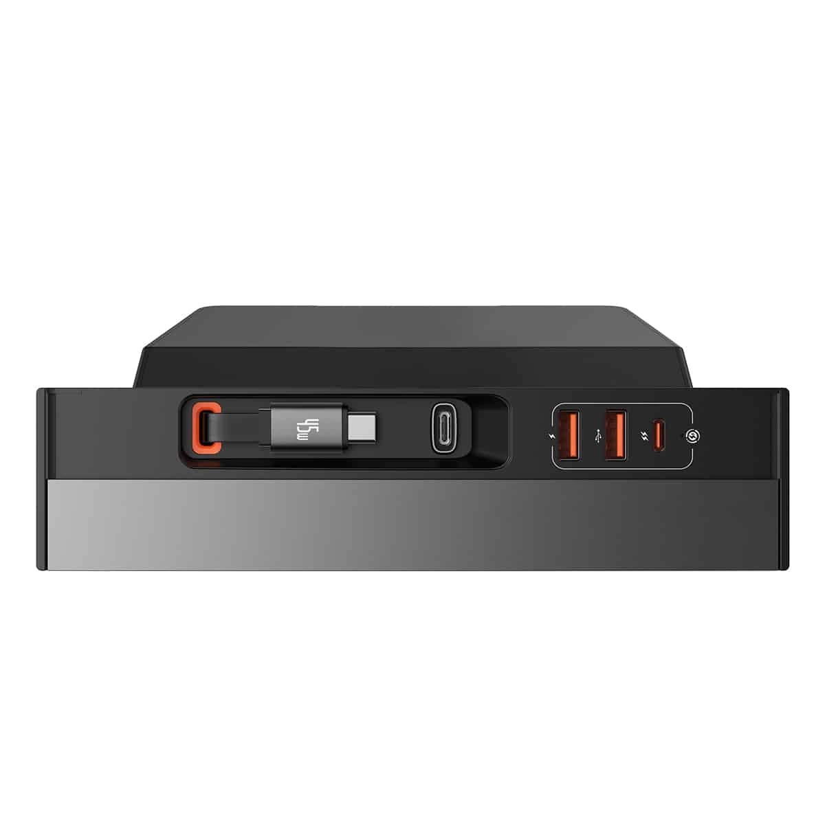 USB Hub 45W for Tesla Model 3 2019 - 2023 / Model Y 2020 - 2025 │ med innebygd USB-C-kabel Baseus T-Space – bilde 3