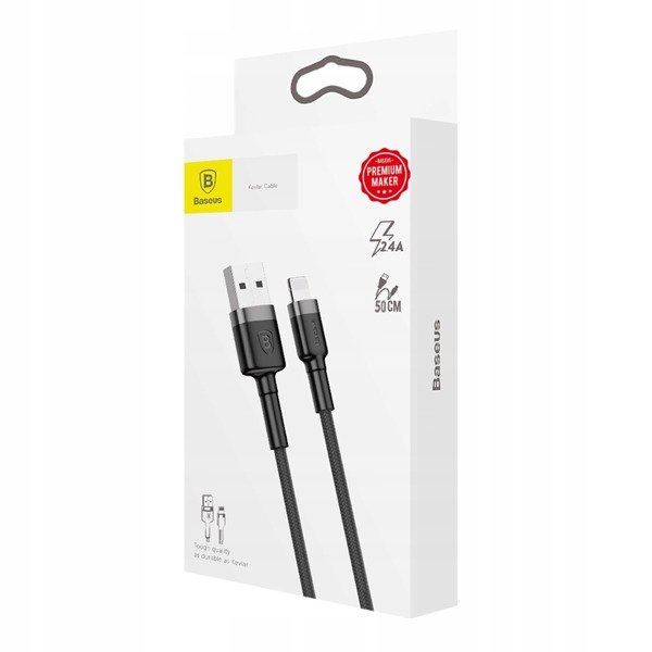 Baseus Cafule | Nylon USB til Lightning-kabel for iPhone 50cm 2.4A