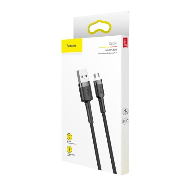 Baseus Cafule | Nylon dobbeltsidig USB til Micro USB-kabel 2m