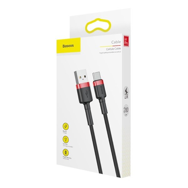 Baseus Cafule Cable | Nylon USB USB-C Type-C Quick Charge 3.0 2A 200cm