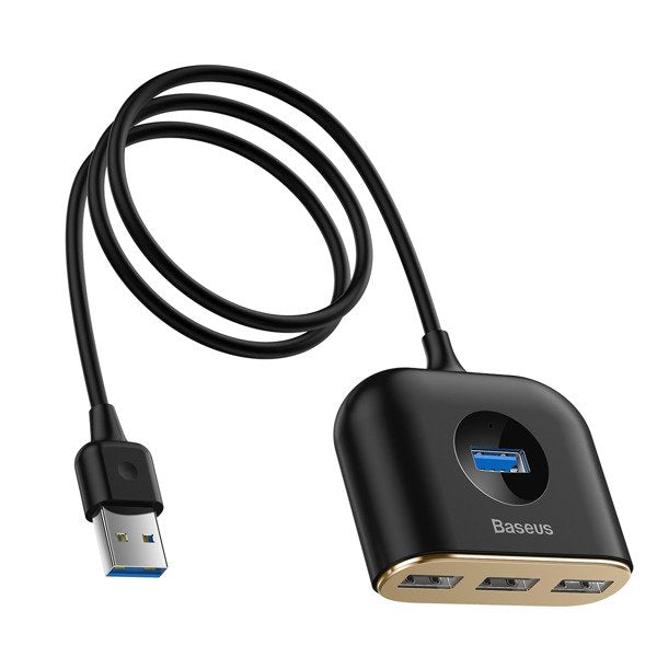 Baseus Square round | 4-i-1 USB 3.0 HUB-adapter til USB 3.0 x1 + USB 2.0 x3