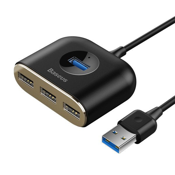 Baseus Square round | 4-i-1 USB 3.0 HUB-adapter til USB 3.0 x1 + USB 2.0 x3