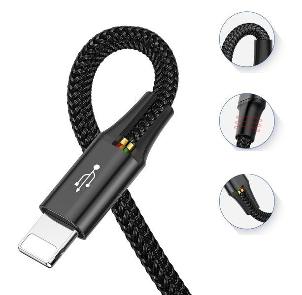 Baseus Fast 4-in-1 | Sterk 4-i-1 USB-kabel for Lightning (iPhone) + Micro + 2x Type-C 3.5A 1.2m