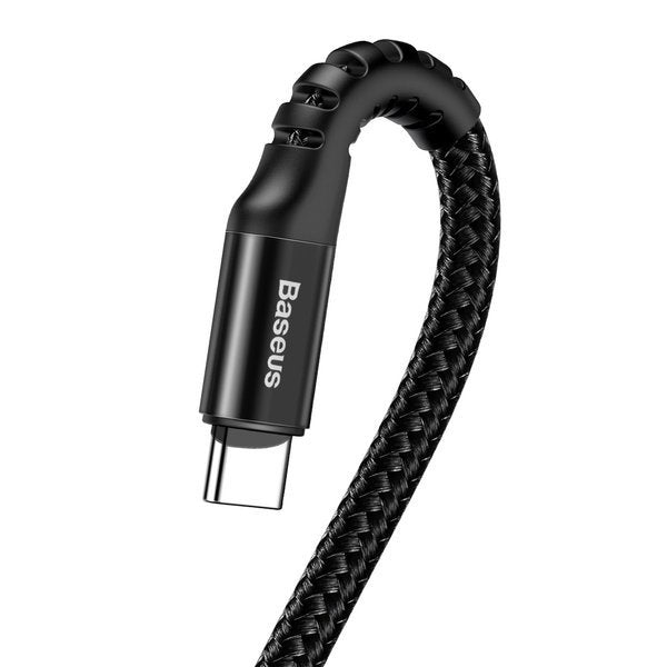 Baseus Fish eye | Elastisk forsterket fjær USB-C Type-C-kabel 1m