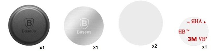 Baseus Small Ears | Universell magnetisk bilholder for telefon på dashbordet C40141403113-00 SUER-B01