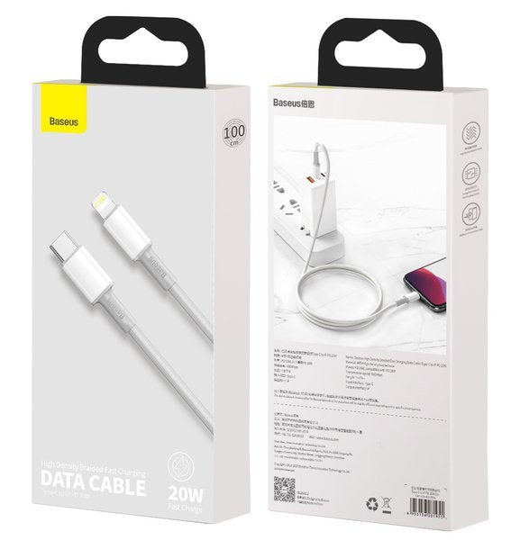 Baseus High Density | USB-C Lightning-kabel til iPhone Power Delivery 20W 18W, 1m