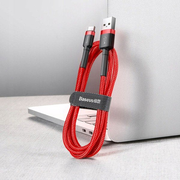 Baseus Cafule Cable | Nylon USB-C Type-C Quick Charge 3.0-kabel 100cm 3A