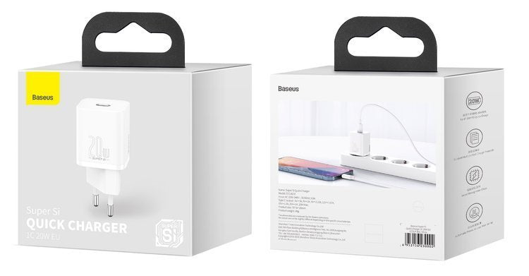 Baseus Super Si | Nettadapter USB-C Type-C PD QC3.0 20W, EOL