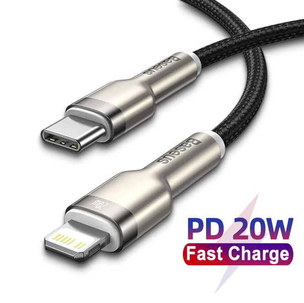 Baseus Cafule Metal | USB-C Lightning PD 20W-kabel til iPhone og iPad