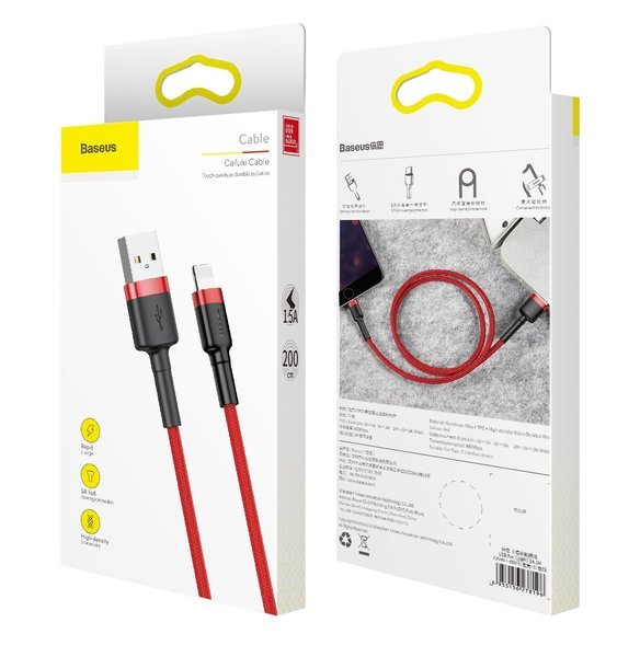 Baseus Cafule Cable | USB - Lightning-kabel til iPhone og iPad 1.5A, 2m