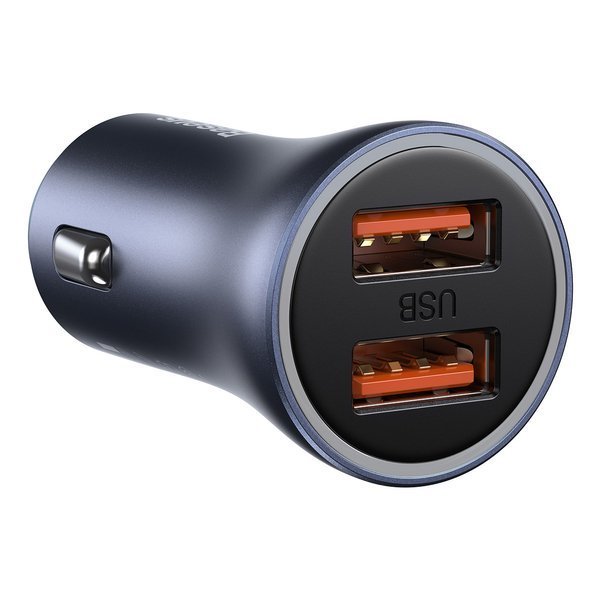 Baseus Golden Pro | Car charger 2xUSB Huawei 5A QC 3.0 AFC (Samsung) 40W + USB-A - USB-C cable 1m