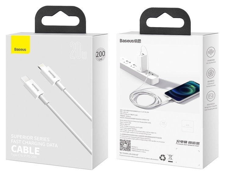 Baseus Superior Series | USB-C Lightning cable for iPhone Power Delivery 20W 2m