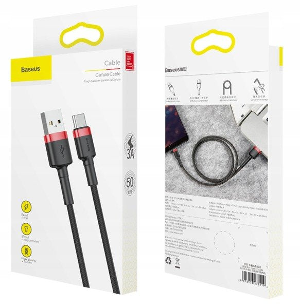 Baseus Cafule | Nylon USB-C Type-C Quick Charge 3.0 50cm-kabel