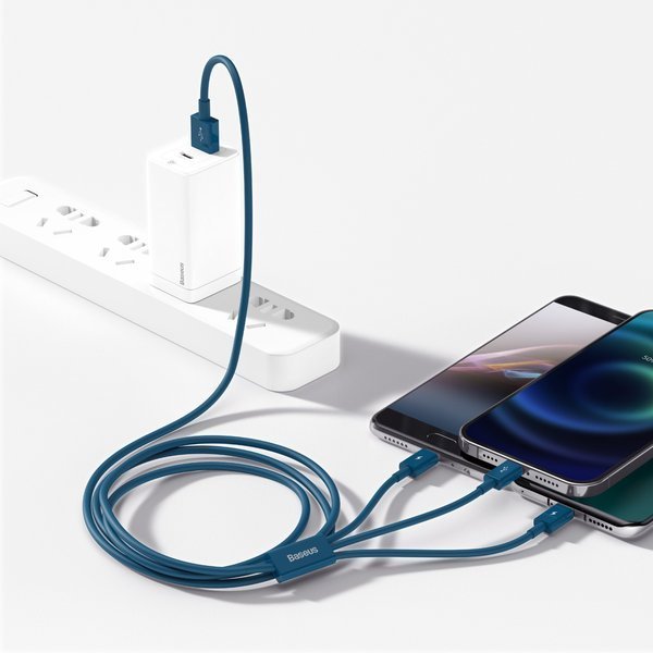 Baseus Superior | Kabel 3-i-1 USB - USB-C Micro Lightning 3,5A