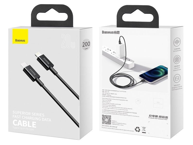 Baseus Superior Series | Kabel USB-C Lightning til iPhone Power Delivery 20W 2m