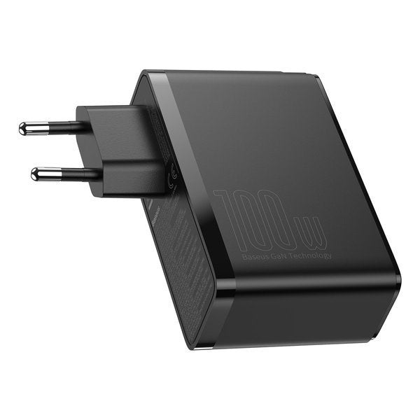 Baseus GaN2 Pro | Vegglader 4x USB USB-C QC 4.0 PD Huawei SCP Samsung AFC 100W + kabel