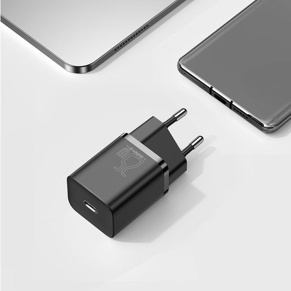 Baseus Super Si Sets | Vegglader + USB-C kabel 25W QC3.0 PD