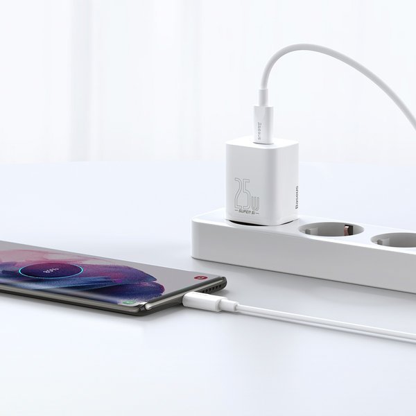 Baseus Super Si Sets | Vegglader + USB-C kabel 25W QC3.0 PD