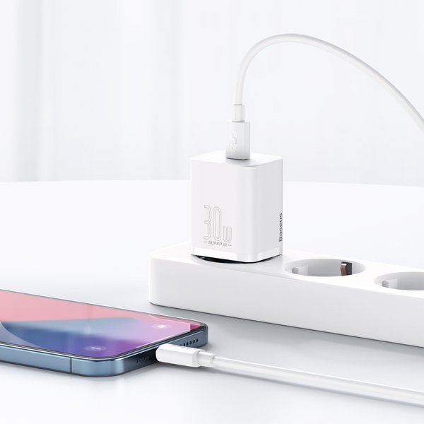 Baseus Super Si | Vegglader 30W USB-C Power Delivery Quick Charge QC 3.0