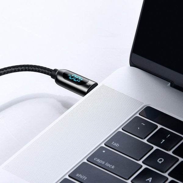 Baseus Display Fast Charging | Kabel Type-C USB-C 5A 100W med skjerm Power Delivery Quick Charge 4.0 2m