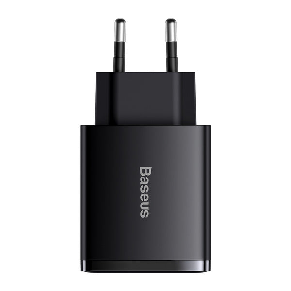 Baseus Compact 2U+C | Vegglader USB-C, 2x USB-A 30W PD QC3.0