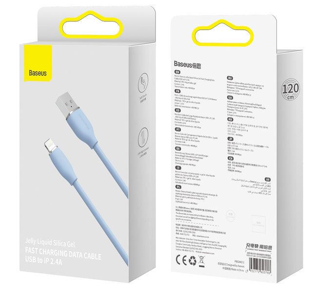 Baseus Jelly Liquid Silica Gel | Kabel USB - Lightning for Apple iPhone 1.2m 2.4A