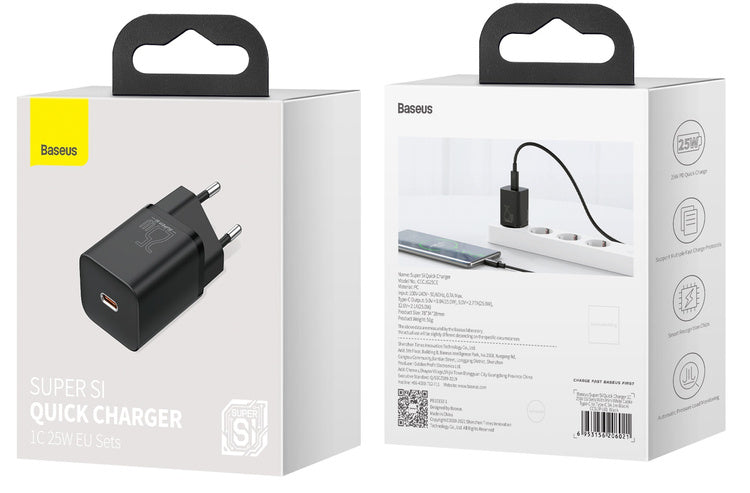 Baseus Super Si | Vegglader med 25W Power Delivery og Quick Charge